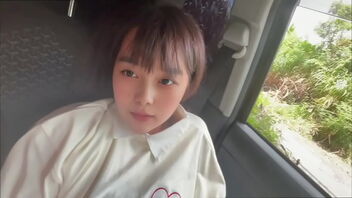 An Asian duo in a car have sex after one month of dating and the car is shaking.