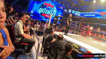 Amateur couple has fuck-fest after Muay Thai struggle night