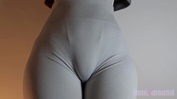 Amateur Latina teen displays off her hairy cooch in new stretch pants