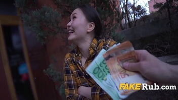 Asian ultra-cutie gets paid for Point of view hook-up flicks